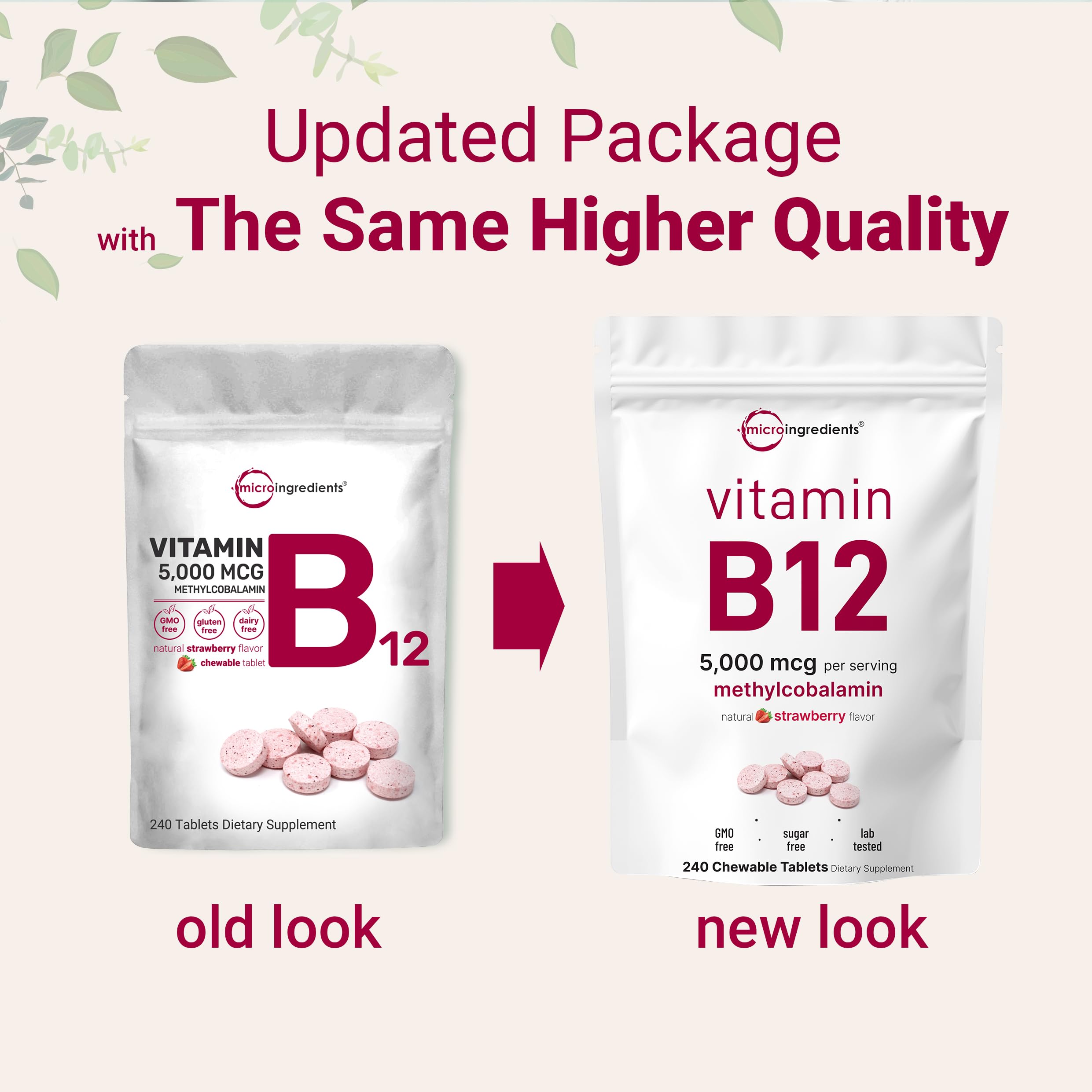 240-count vegan B12 chewables for convenient twice-daily supplementation.