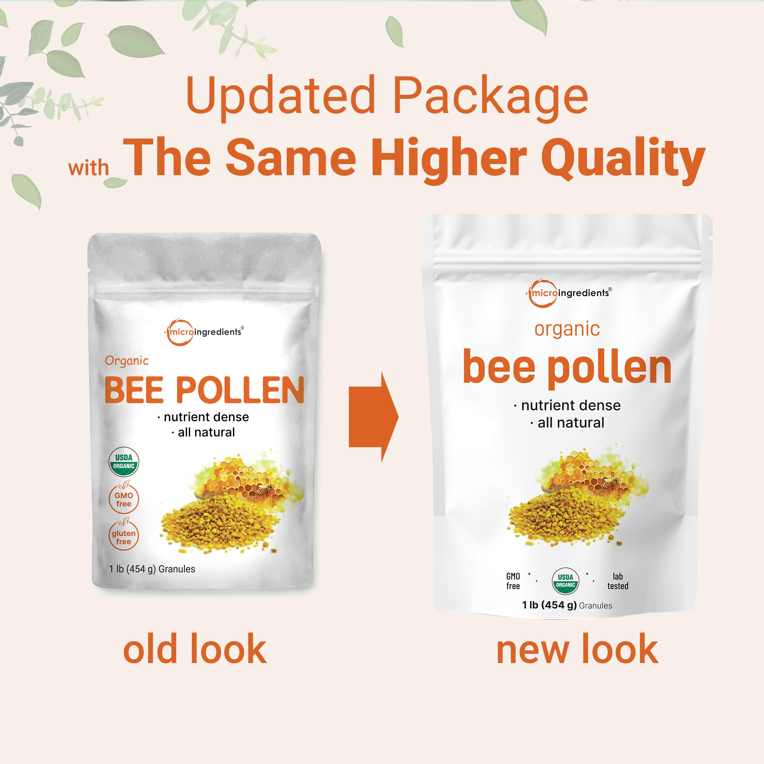 Micro Ingredients bee pollen granules fresh-harvest visuals promote a raw, unadulterated taste