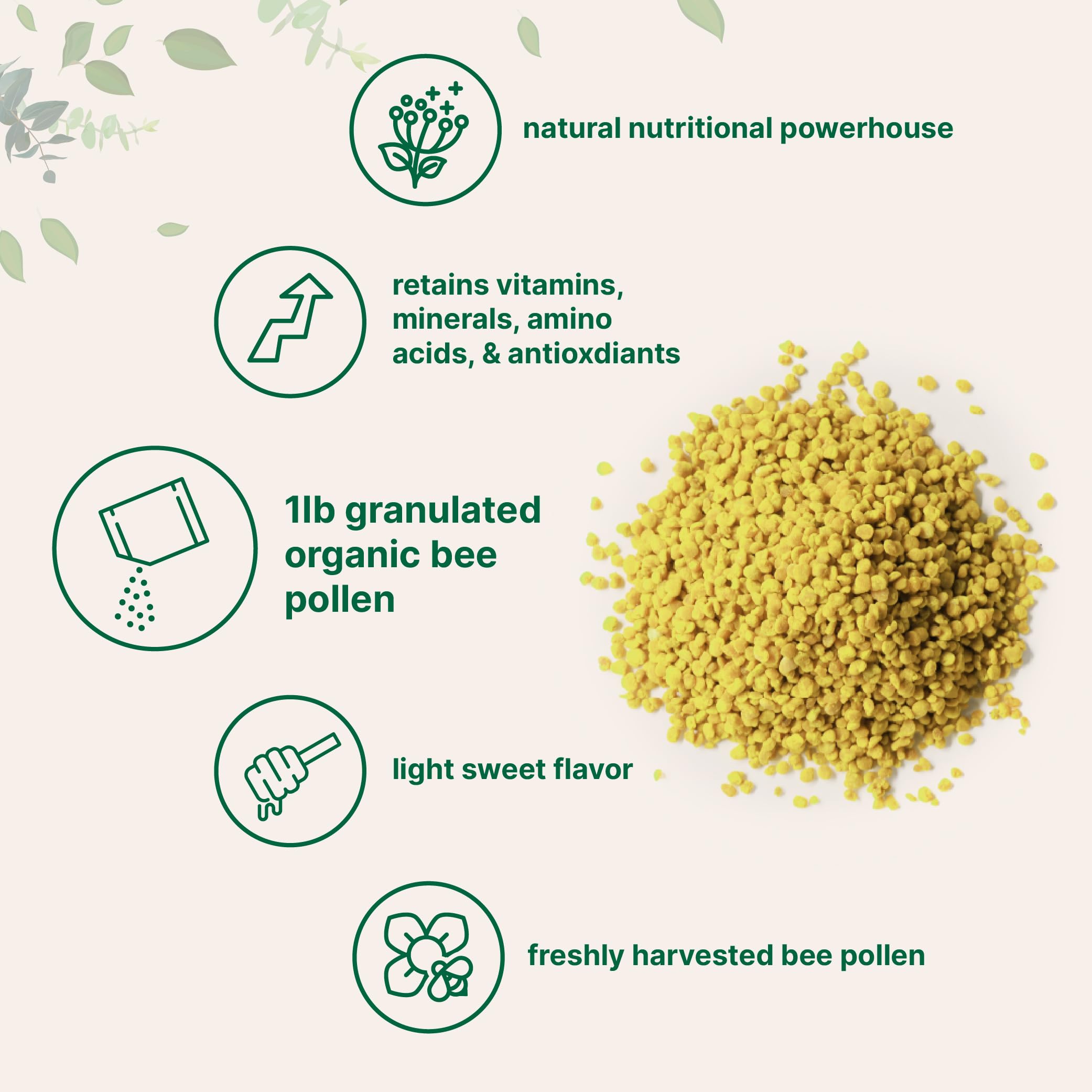 Micro Ingredients bee pollen granules in a smoothie showcase easy addition for energy-boosting breakfasts