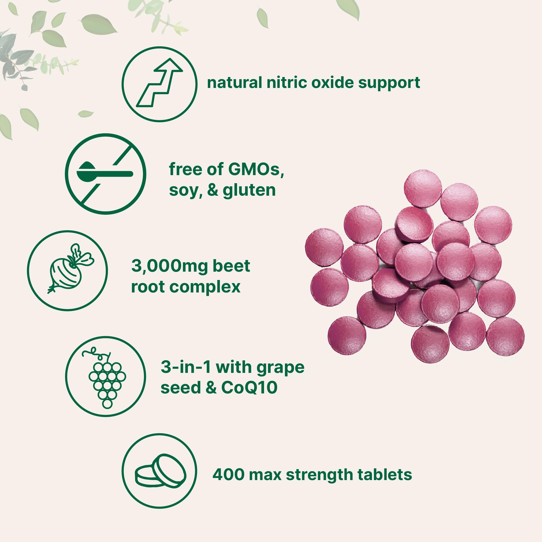 Micro Ingredients Beet Root 3000mg tablets closeup of dosage and texture