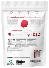Micro Ingredients beet root powder scoop showing precise 3.5 g servings