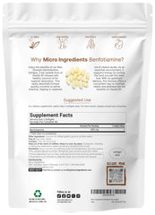 Micro Ingredients benfotiamine softgels pour shows easy dosing at a glance