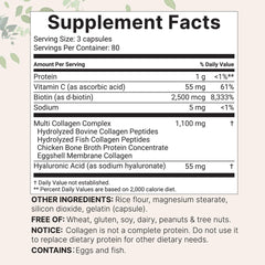 Micro Ingredients biotin and hyaluronic acid capsules for skin and joints