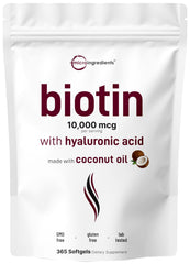 Micro Ingredients biotin-hyaluronic-acid softgels for daily beauty support