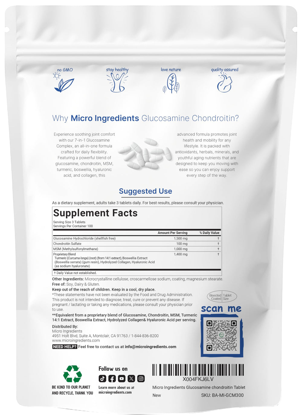 Micro Ingredients bisected tablets close-up showing smooth coating for easy swallowing.