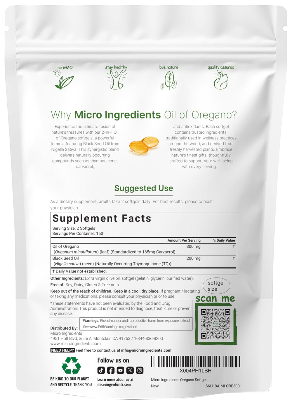 Micro Ingredients black seed oil Nigella sativa for antioxidant support.