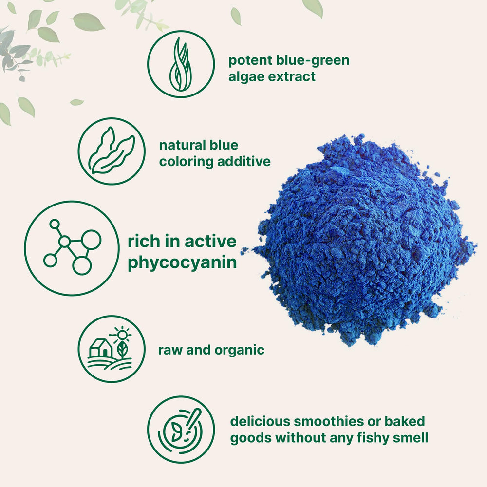 Micro Ingredients blue spirulina powder in a bowl enhances color in bowls.