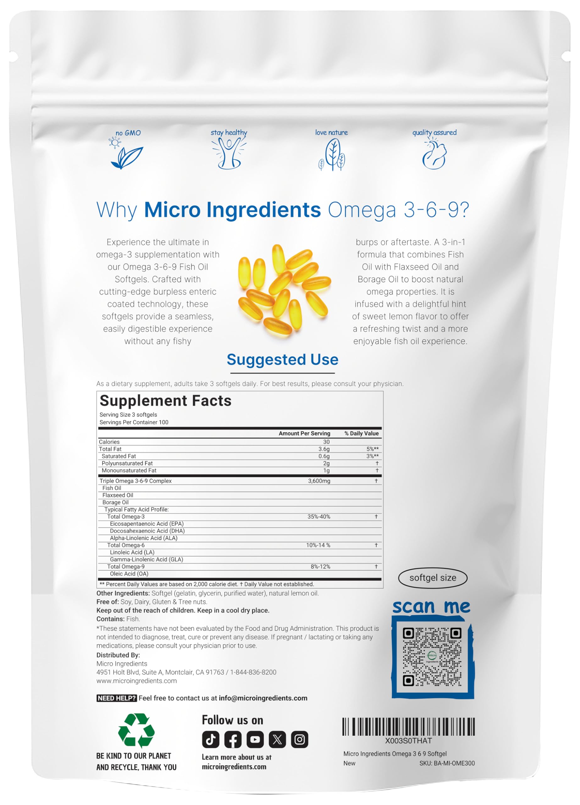 Micro Ingredients burpless enteric-coated capsules designed for smooth digestion.