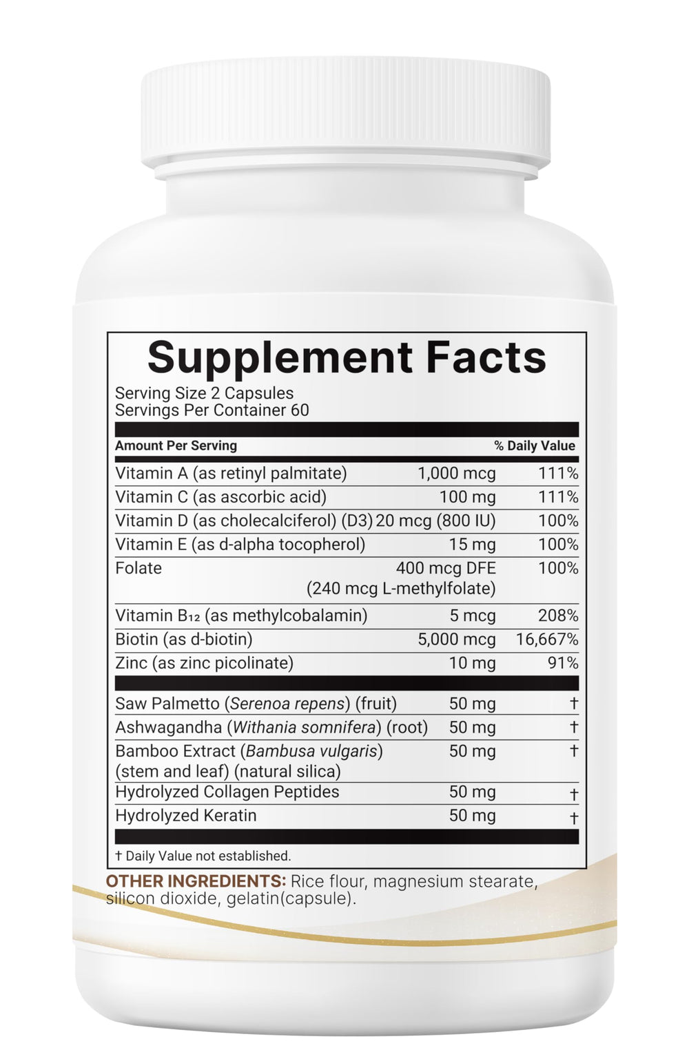 Micro Ingredients capsule-serving portion suggests the recommended daily two-capsule serving.