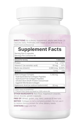 Micro Ingredients collagen types I–X label highlighting full-spectrum support