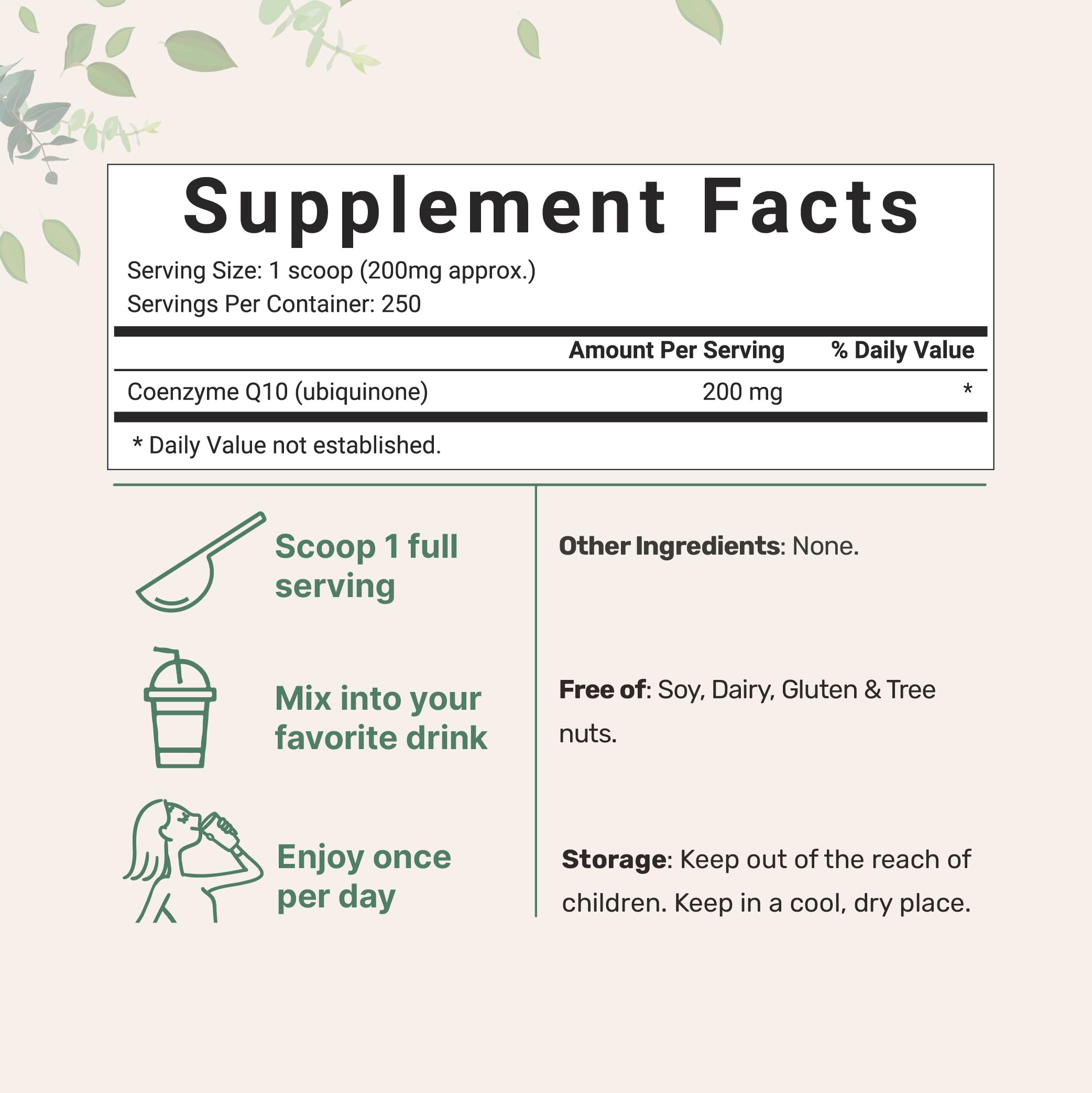 Micro Ingredients COQ10 scoop in bowl for easy dosing and consistency.