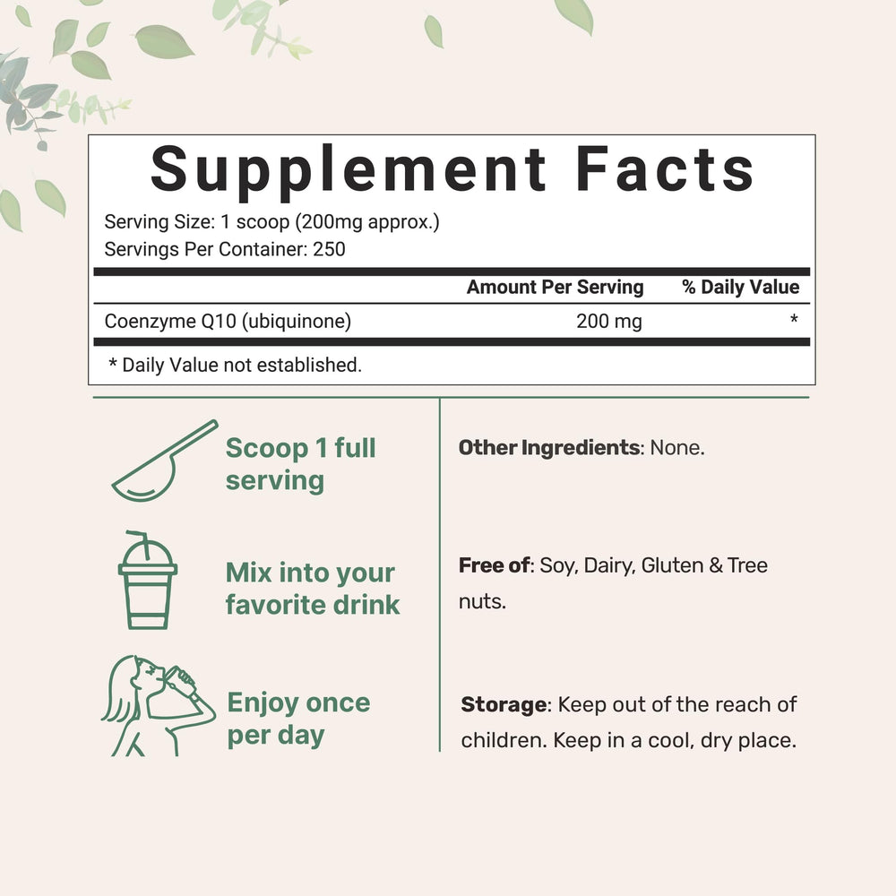 Micro Ingredients COQ10 scoop in bowl for easy dosing and consistency.