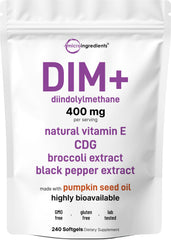 Micro Ingredients DIM+ softgels bottle for daily wellness support