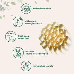 Micro Ingredients enteric-coated Omega-3 softgels shown for gentle digestion.