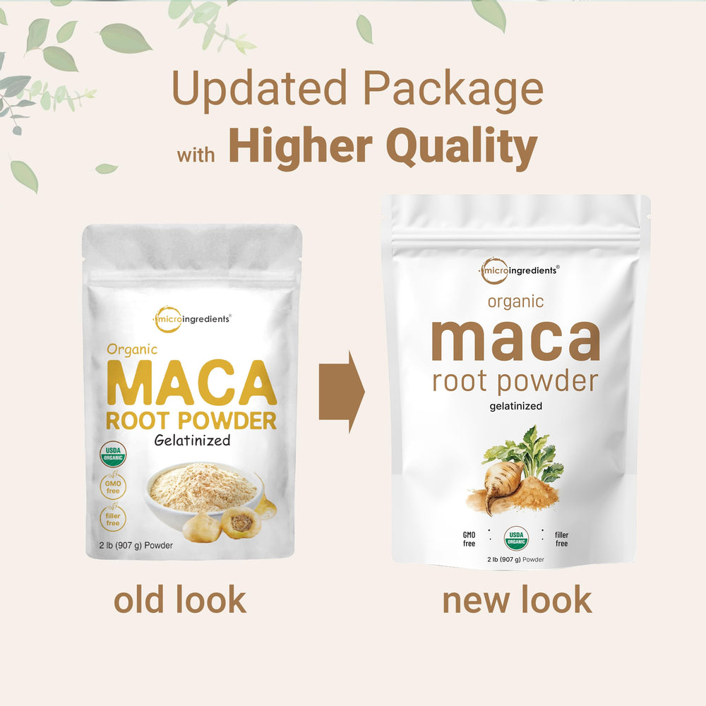 Micro Ingredients gelatinized maca powder texture indicating smoother, easier mixing