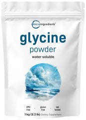 Micro Ingredients Glycine powder bottle; may support restful sleep