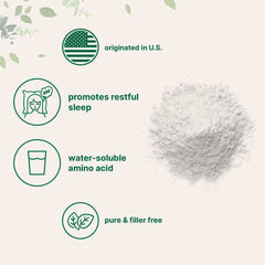 Glycine powder jar pouring into shaker for easy mixing