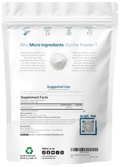 Glycine powder scoop beside bottle for convenient daily serving