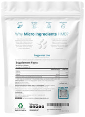 HMB 1,000mg softgels serving highlights per-dose formulation and muscle support.