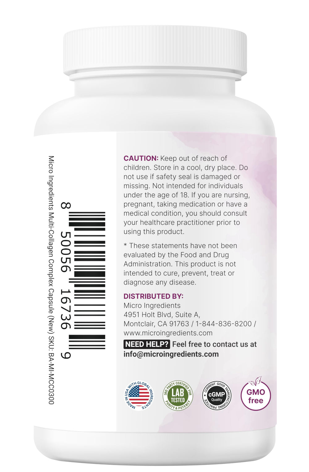 Micro Ingredients keto-paleo-friendly label indicates compatibility with specialized diets