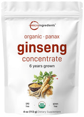 Micro Ingredients Korean red ginseng powder 200:1 in jar supports daily energy.