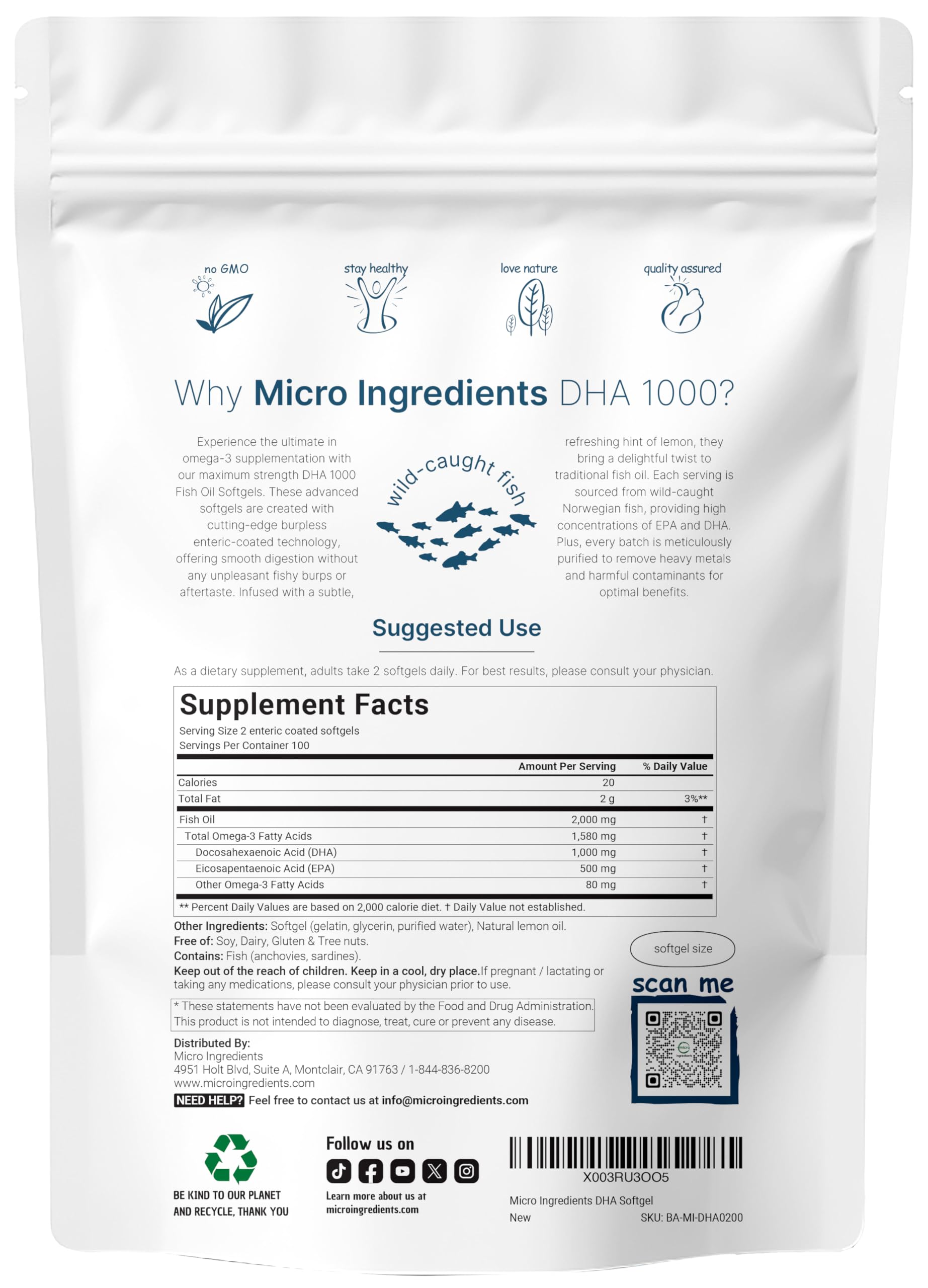 Close-up of lemon-flavoredOmega-3 softgels from Micro Ingredients — easy daily dosage