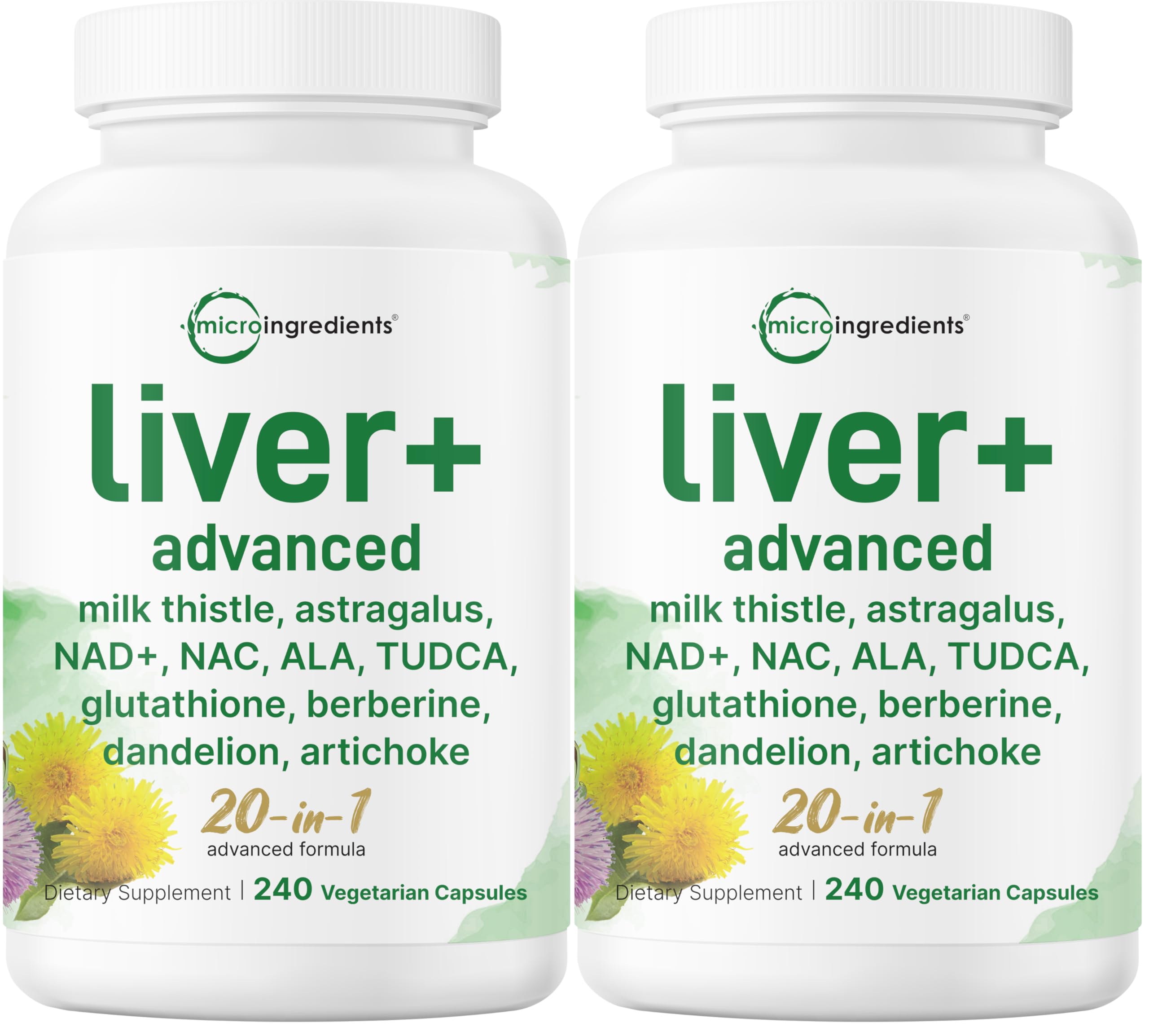 Micro Ingredients Liver Advanced+ bottle with capsules for daily nutrient support