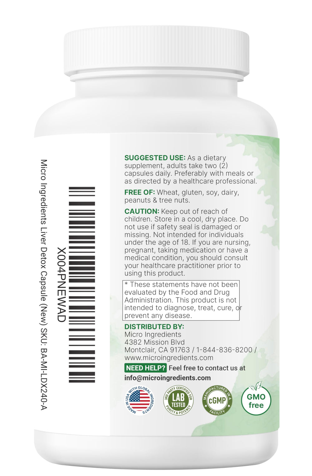 Glass with Liver Advanced+ capsules ready to take for a simple wellness routine.