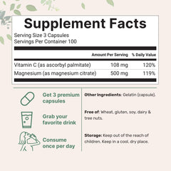 Close-up of Micro Ingredients magnesium citrate capsules for easy daily use.