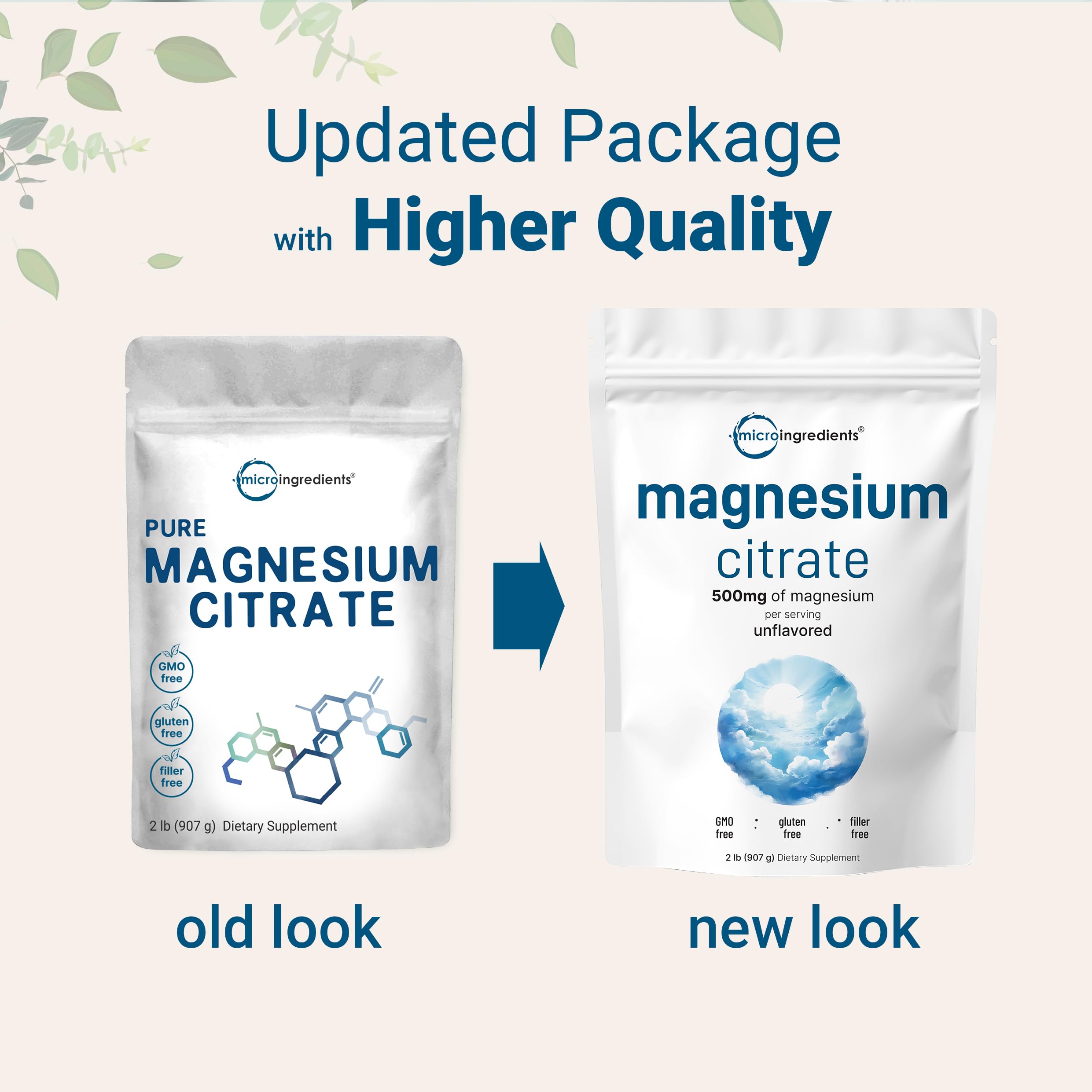 Magnesium citrate powder being poured into liquid for quick absorption.