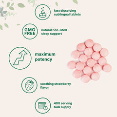 The Micro Ingredients Melatonin natural strawberry flavor bottle highlights flavor appeal.