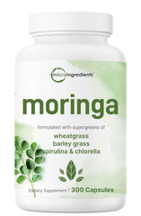 Micro Ingredients Moringa capsules bottle for daily energy and immune support.