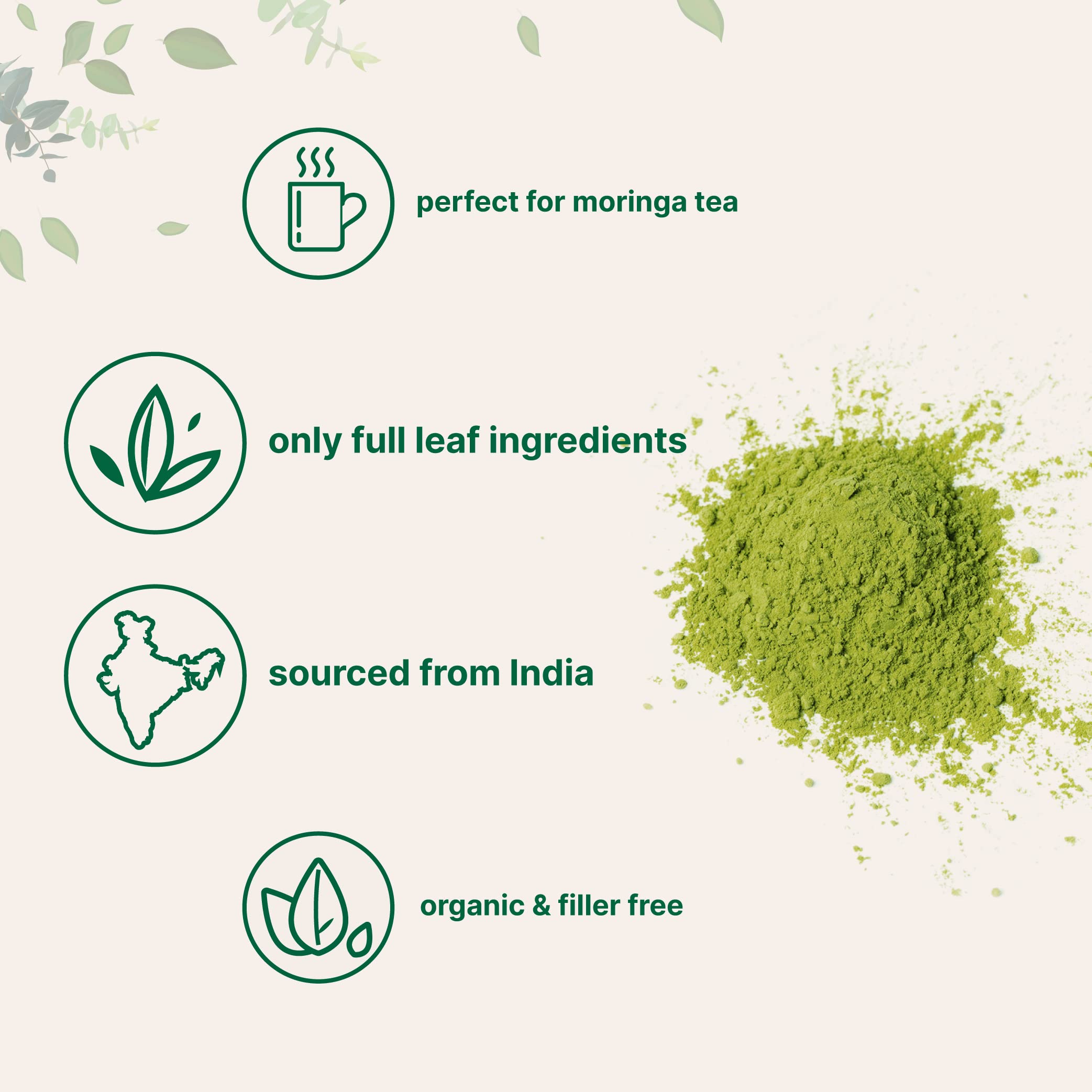 Micro Ingredients Moringa powder scoop included for precise measuring