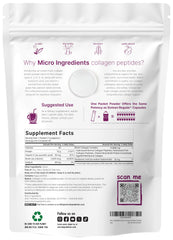Micro Ingredients collagen packets box and contents ready to mix