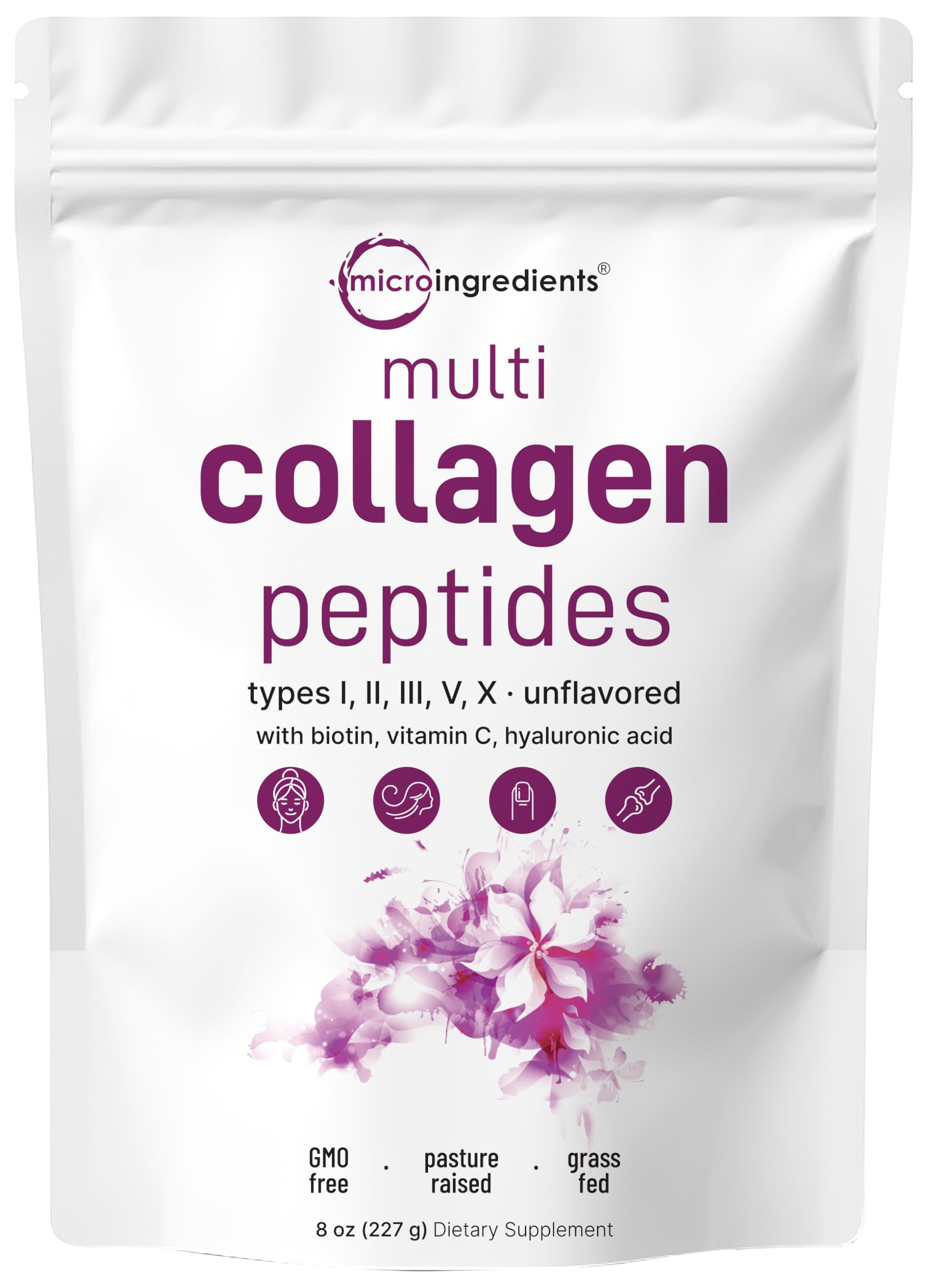 Micro Ingredients multi-collagen powder tub for daily wellness support.