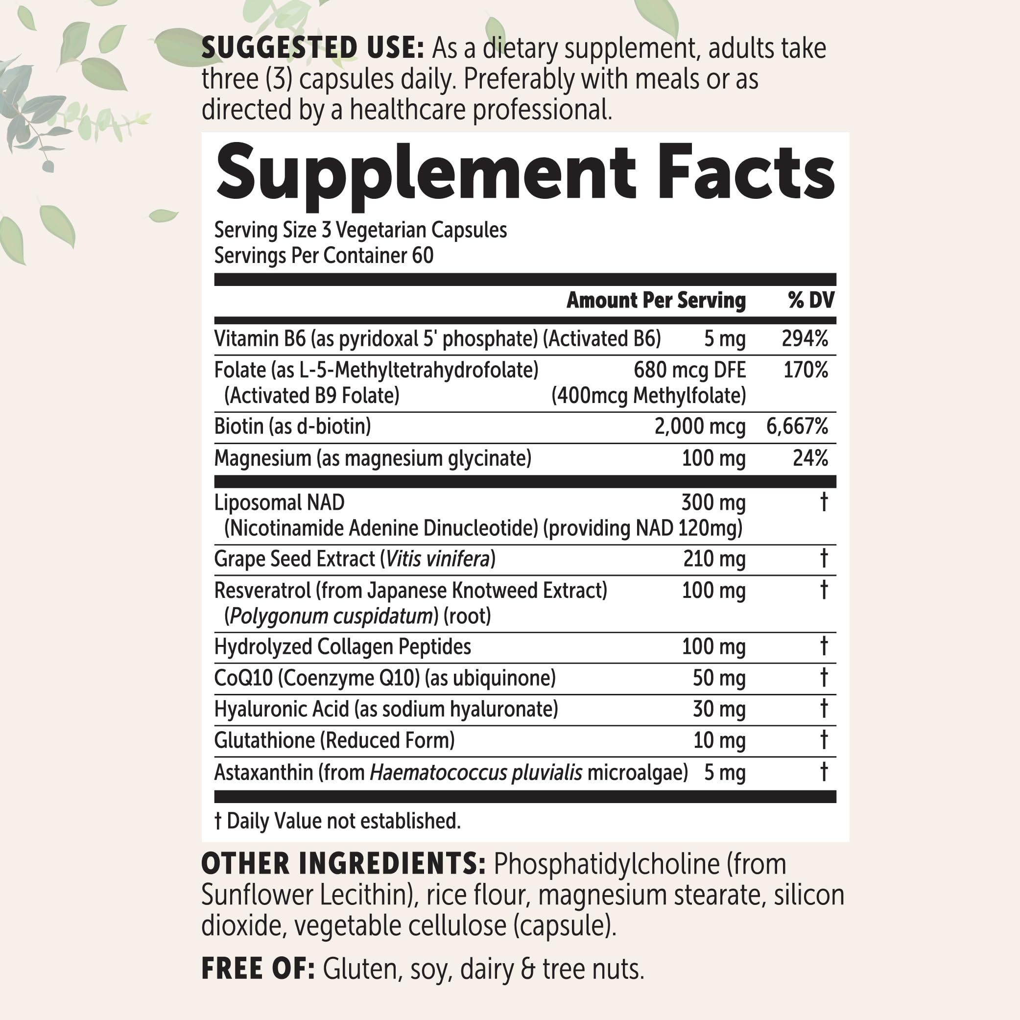 Closeup of Micro Ingredients NAD+ capsules for your daily routine.