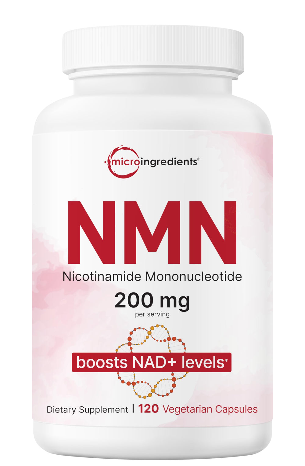 Micro Ingredients NMN bottle front for daily NAD+ precursor support