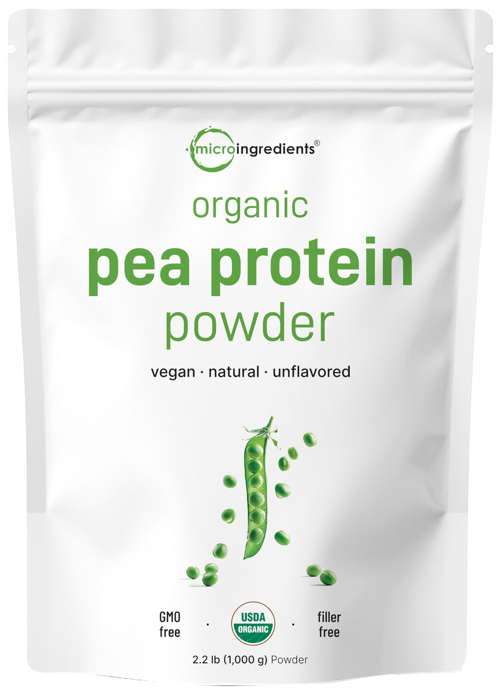 Micro Ingredients North America pea protein bag for daily vegan protein