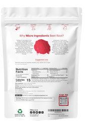 Scoop included with Micro Ingredients beet powder for precise servings.