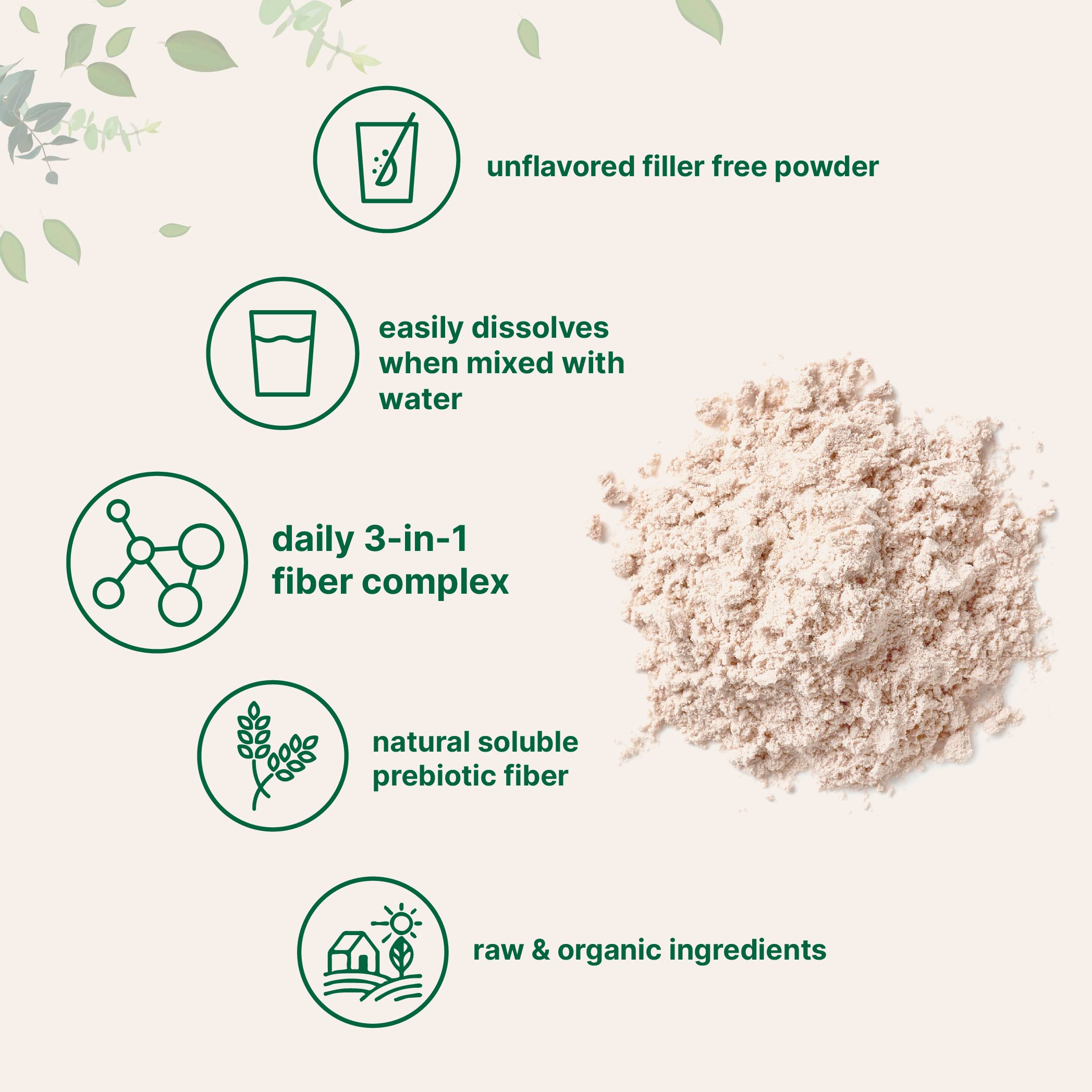 Micro Ingredients Organic Triple Fiber Powder packaging showing 2 lb size