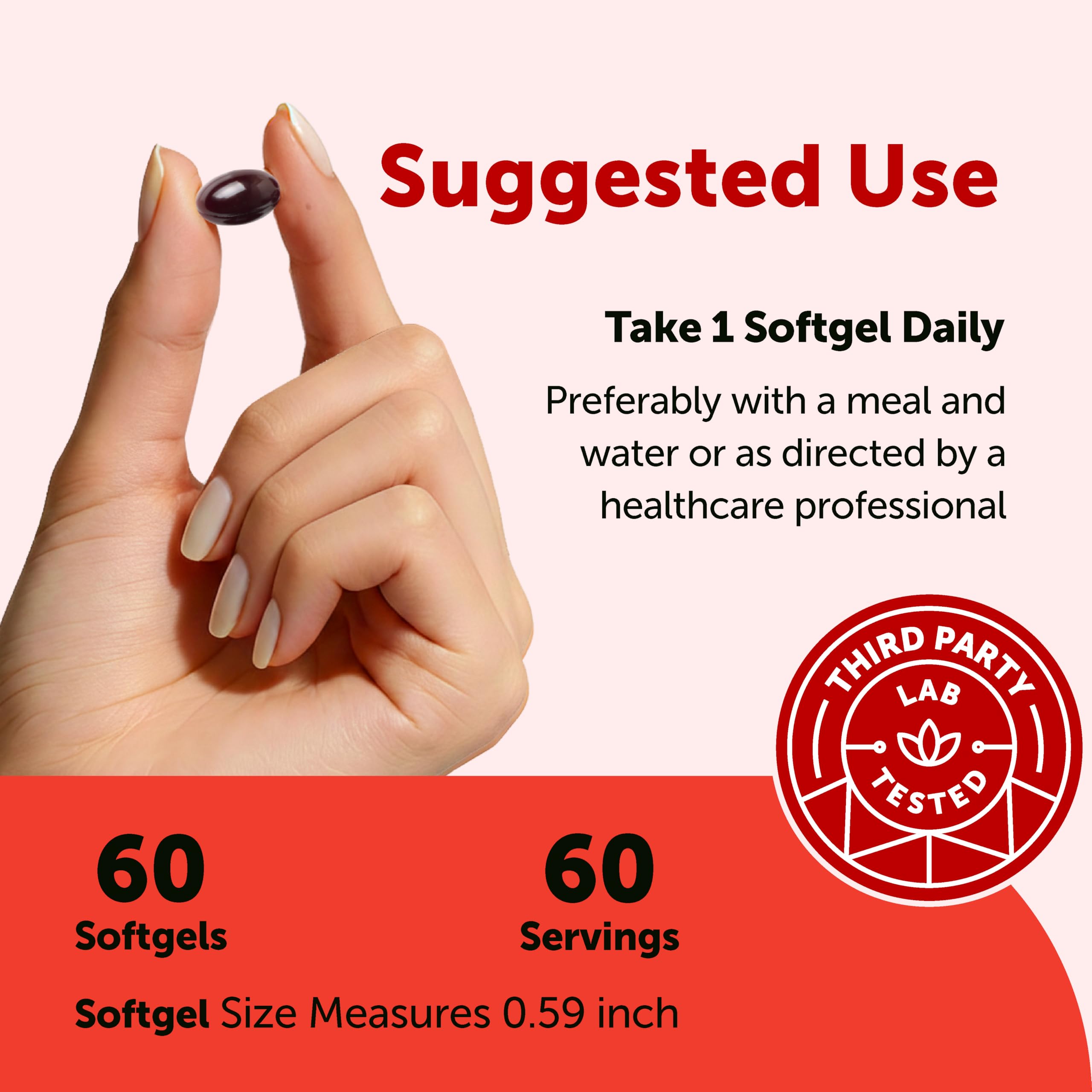 60-softgel packaging showing convenient daily servings from Micro Ingredients