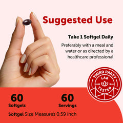 60-softgel packaging showing convenient daily servings from Micro Ingredients