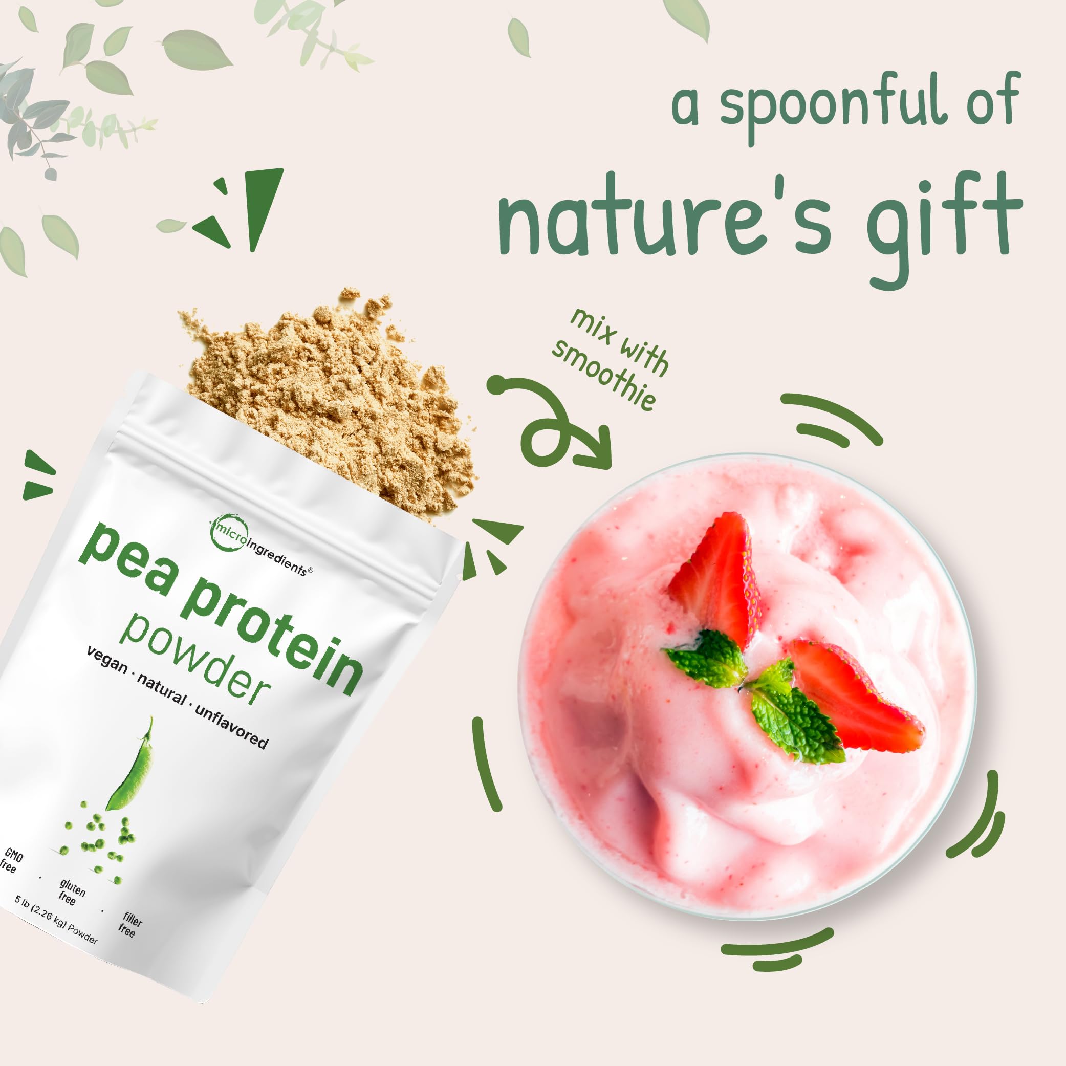 Add Micro Ingredients pea protein to smoothies and snacks