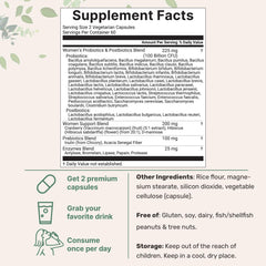 Micro Ingredients Probiotics for Women veggie capsules close-up for easy daily use.