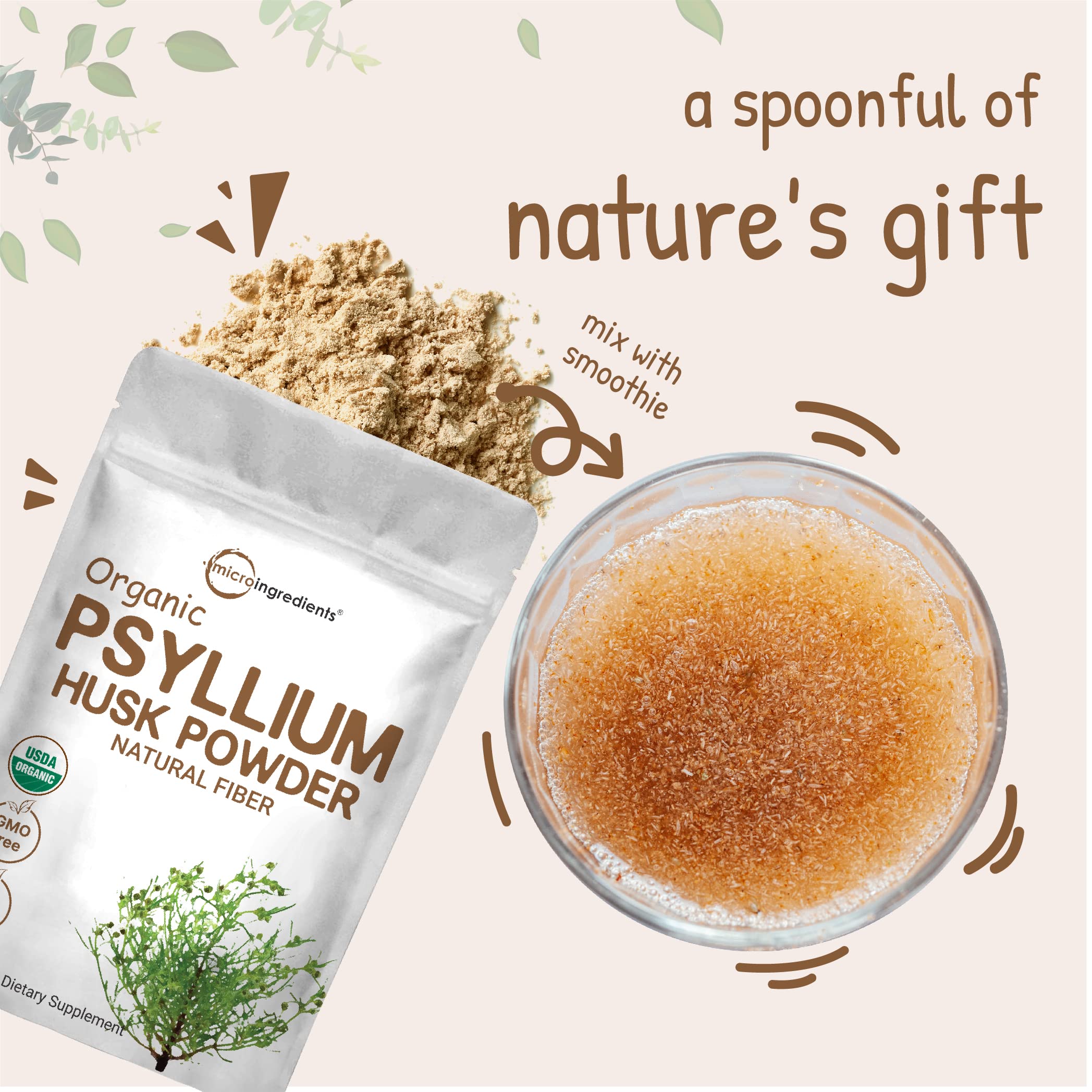 Micro Ingredients psyllium husk powder ideal for baking and fiber enrichment