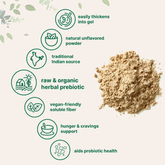Micro Ingredients psyllium husk powder mixing into liquid forms a gel