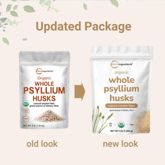Micro Ingredients psyllium husks bottle pour for measured daily fiber.