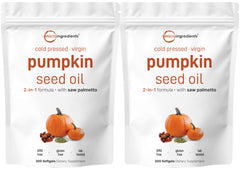 Micro Ingredients pumpkin seed oil softgels in a bottle, convenient source of EFAs and phytosterols.