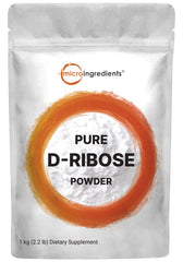 Micro Ingredients Pure D Ribose Powder 1kg tub shown for easy daily use