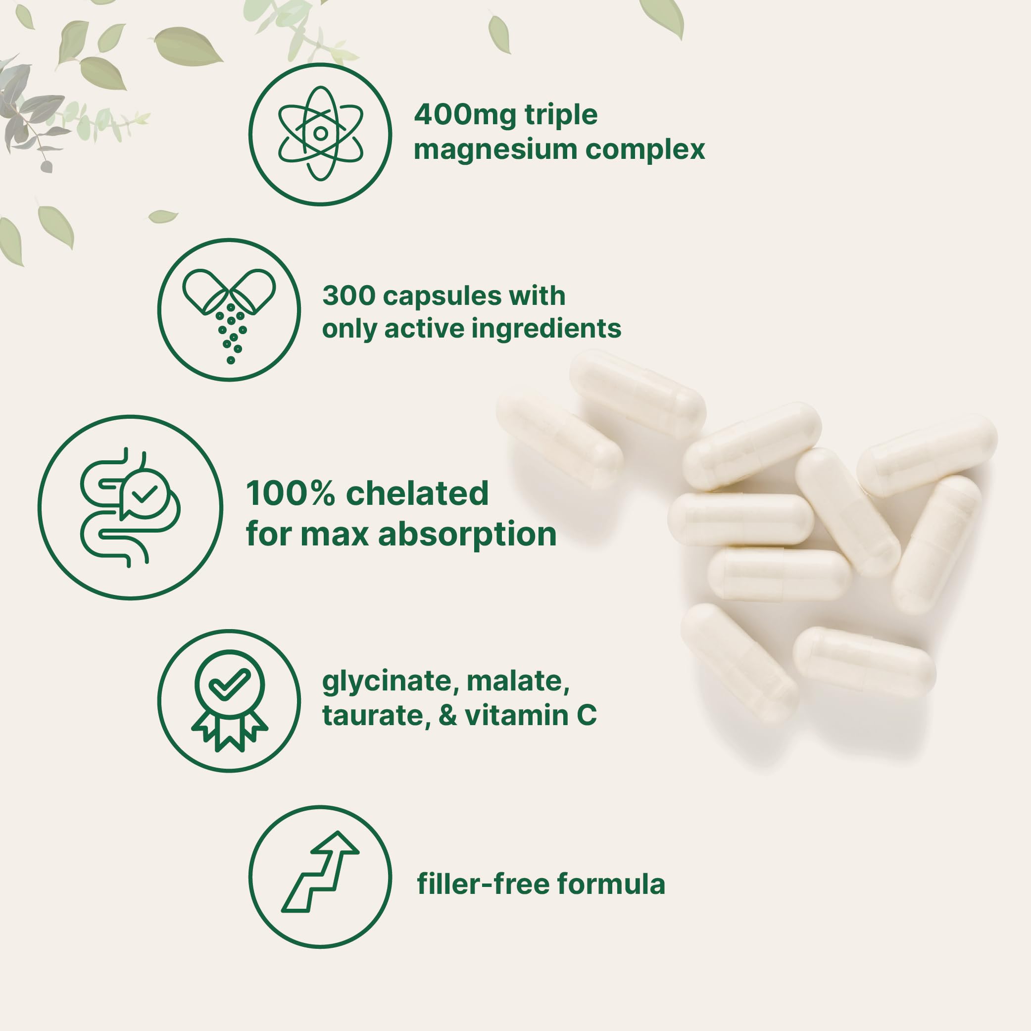 Micro Ingredients Pure Magnesium Complex label view emphasizes no fillers and vitamin C.